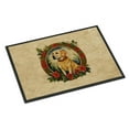 thumbnail image 1 of Carolines Treasures DAC2388MAT 18 x 27 in.  Labrador Retriever Christmas Flowers Doormat, 1 of 6