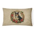 thumbnail image 1 of Carolines Treasures DAC2390PW1216 16 x 12 in. Unisex Lancashire Heeler Christmas Flowers Polyester Fabric Throw Pillow, 1 of 4
