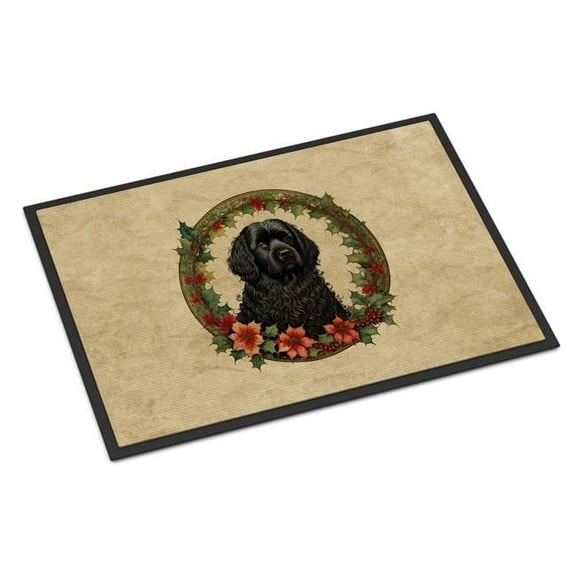 Puli Christmas Flowers Doormat 27 in x 18 in