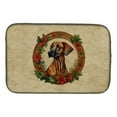 thumbnail image 1 of Carolines Treasures DAC2418DDM 21 x 14 in. Unisex Rhodesian Ridgeback Christmas Flowers Dish Drying Mat, 1 of 5