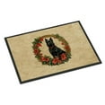 thumbnail image 1 of Carolines Treasures DAC2423JMAT 24 x 36 in. Unisex Schipperke Christmas Flowers Doormat, 1 of 6