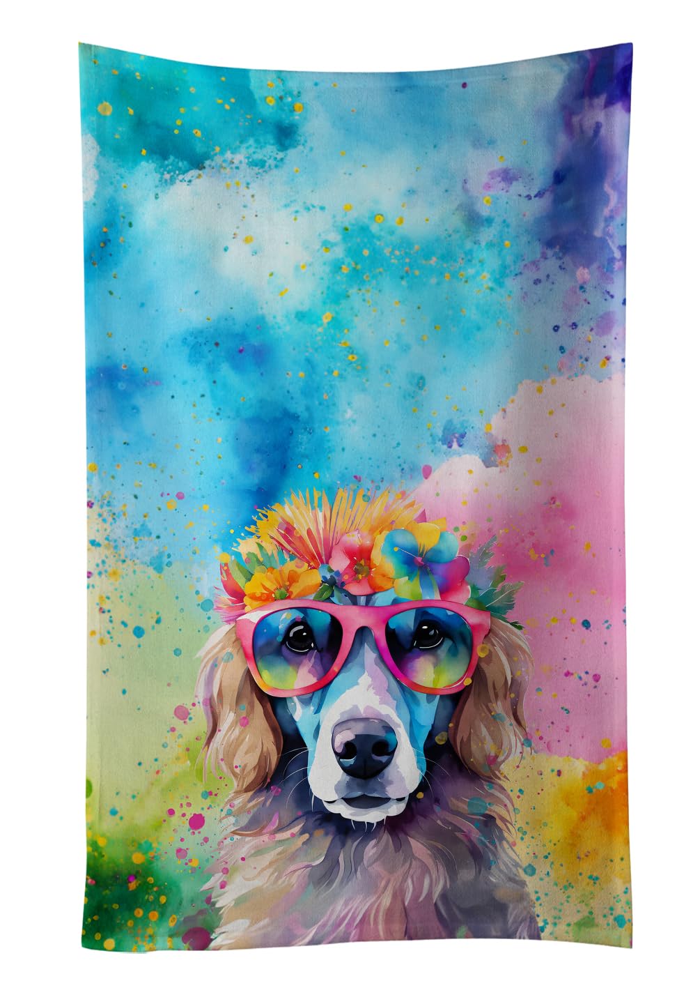 Carolines Treasures DAC2448KTWL 25 x 15 in. Afghan Hound Hippie Dawg Kitchen Towel