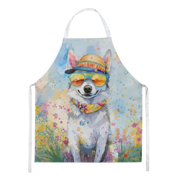 Carolines Treasures DAC2451APRON 30 x 27 in. Alaskan Klee Kai Hippie Dawg Apron