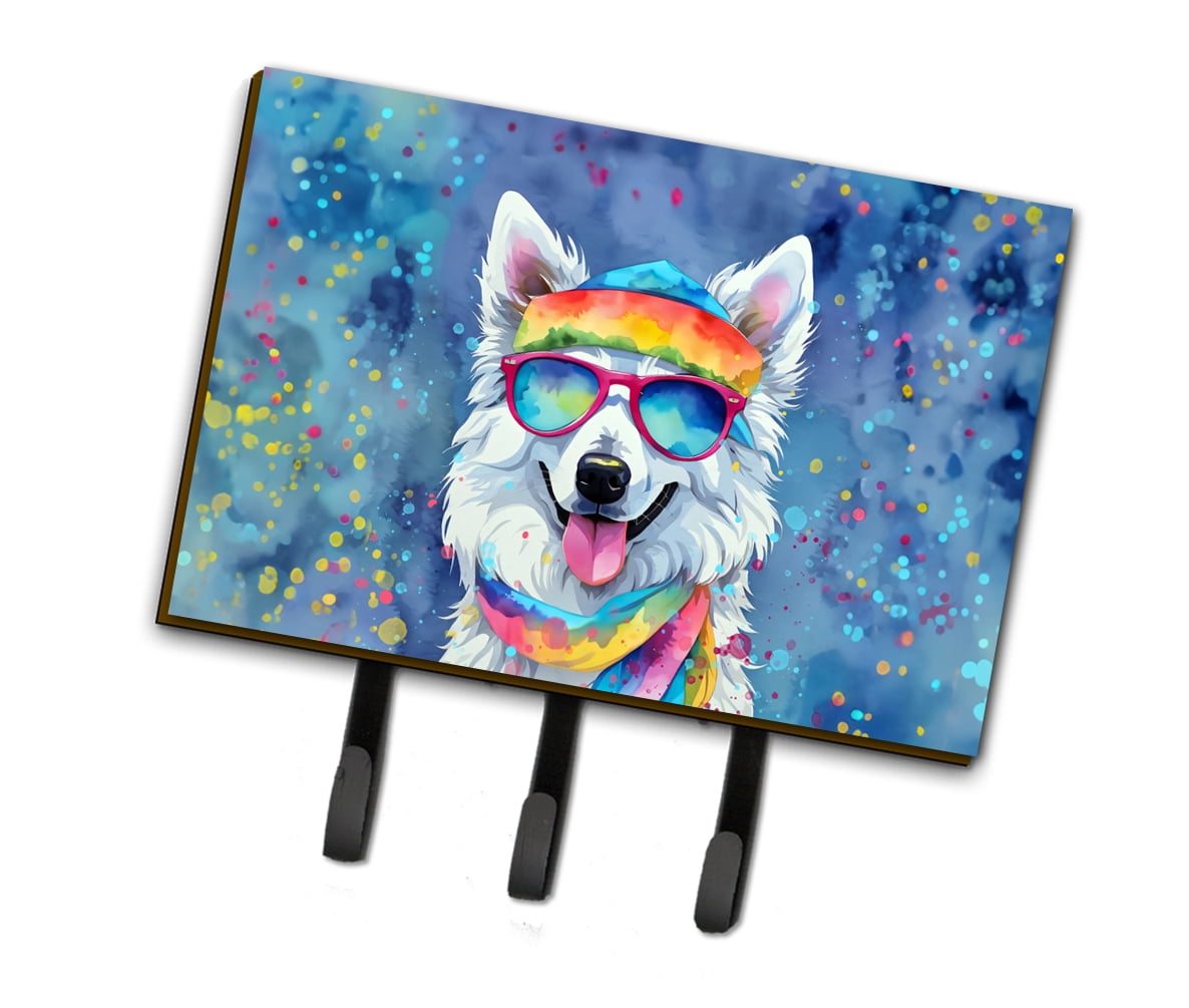 American Eskimo Hippie Dawg Leash or Key Holder 6 in x 9 in