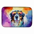 thumbnail image 1 of Carolines Treasures DAC2460DDM 0.2 x 21 x 14 in. Bernese Mountain Dog Hippie Dawg Dish Drying Mat, 1 of 5