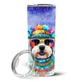 thumbnail image 1 of Carolines Treasures DAC2496TBL20 3 x 8.25 x 3 in. & 20 oz Corgi Hippie Dawg Stainless Steel Skinny Tumbler, 1 of 5