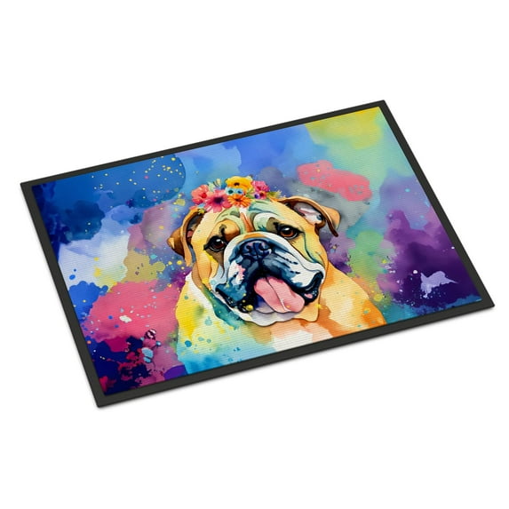 Carolines Treasures DAC2580JMAT 0.15 x 24 x 36 in. Hippie Dawg Indoor or Outdoor Mat