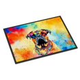 thumbnail image 1 of Carolines Treasures DAC2477MAT 0.15 x 18 x 27 in. Bullmastiff Hippie Dawg Doormat, 1 of 6