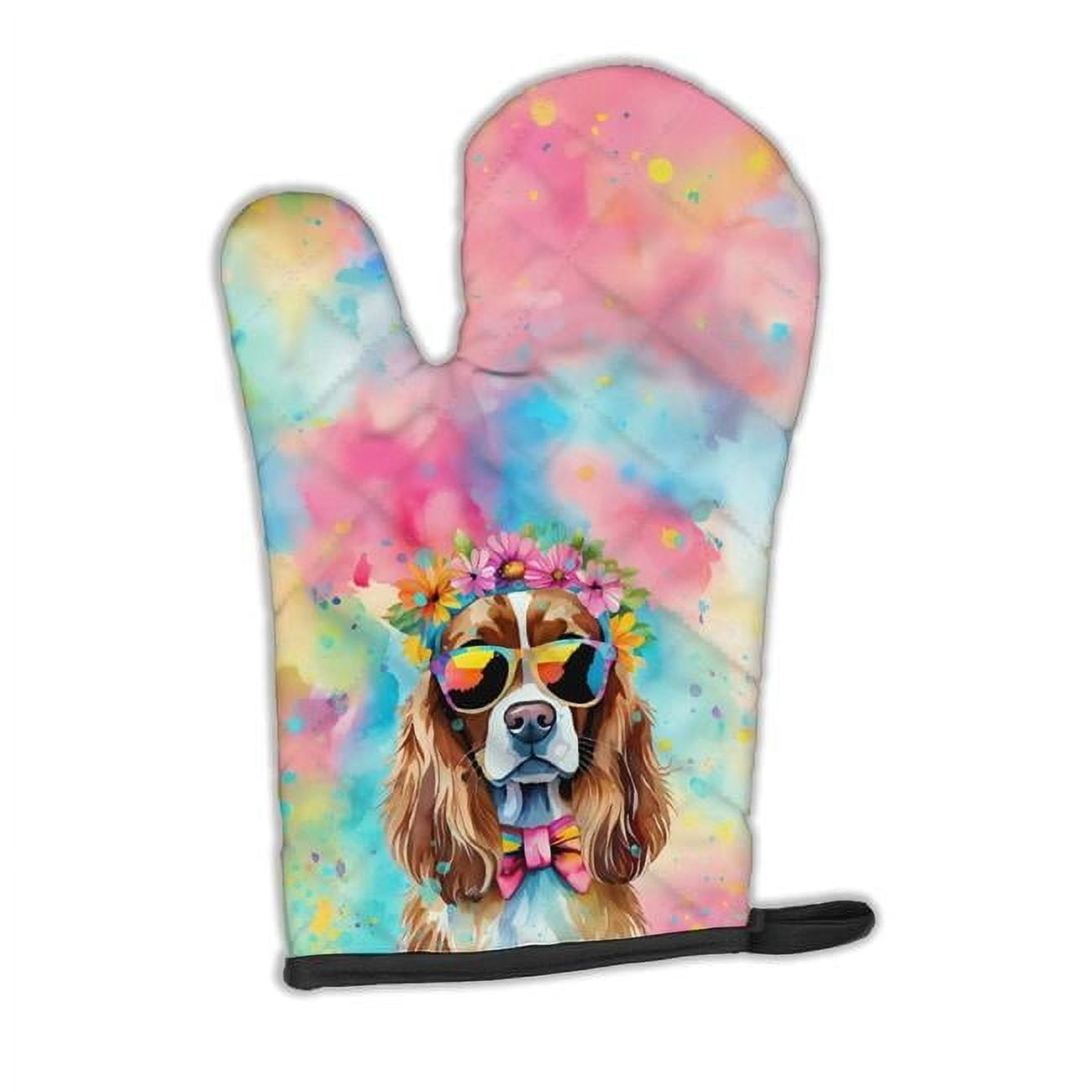 Caroline's Treasures BB7076PTHD Coppia Di Presine Con Cucciolo Su Impronte Gialle 75 X 75 Multicolore~p121798002