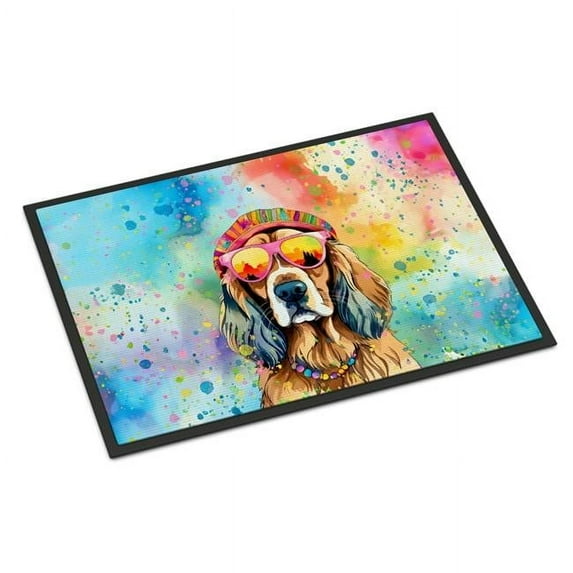 Carolines Treasures DAC2492JMAT 0.15 x 24 x 36 in. Cocker Spaniel Hippie Dawg Indoor or Outdoor Mat