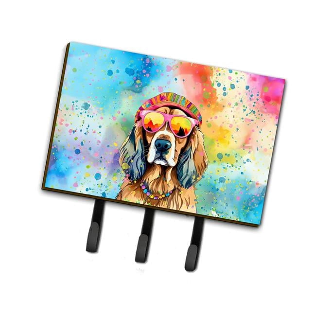 Cocker Spaniel Hippie Dawg Leash or Key Holder 6 in x 9 in
