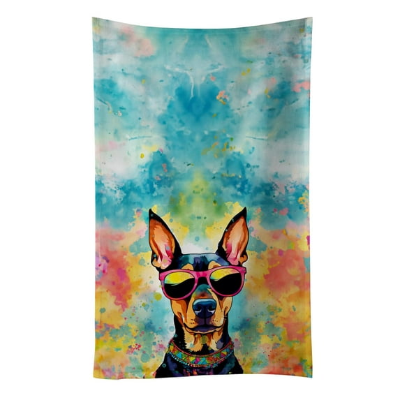 Carolines Treasures DAC2564KTWL 25 x 15 in. Siberian Husky Hippie Dawg 100 Percent Cotton Kitchen Towel