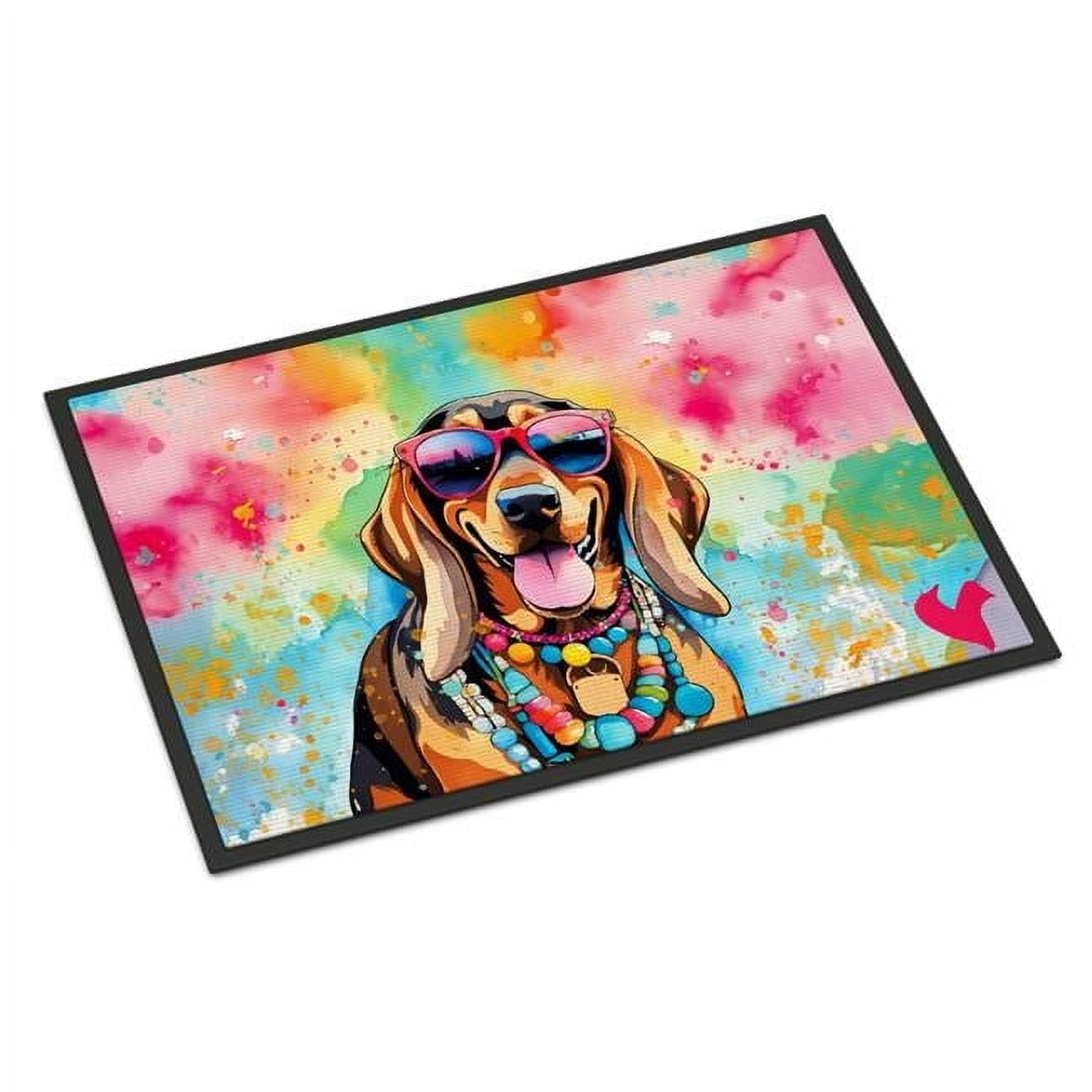 Carolines Treasures DAC2504MAT 0.15 x 18 x 27 in. Doberman Pinscher Hippie Dawg Doormat