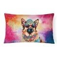 thumbnail image 1 of German Shepherd Hippie Dawg Fabric Decorative Pillow 12 in x 16 in, 1 of 99