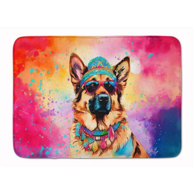 Carolines Treasures DAC2511RUG 19 x 27 in. German Shepherd Hippie Dawg Memory Foam Kitchen Mat