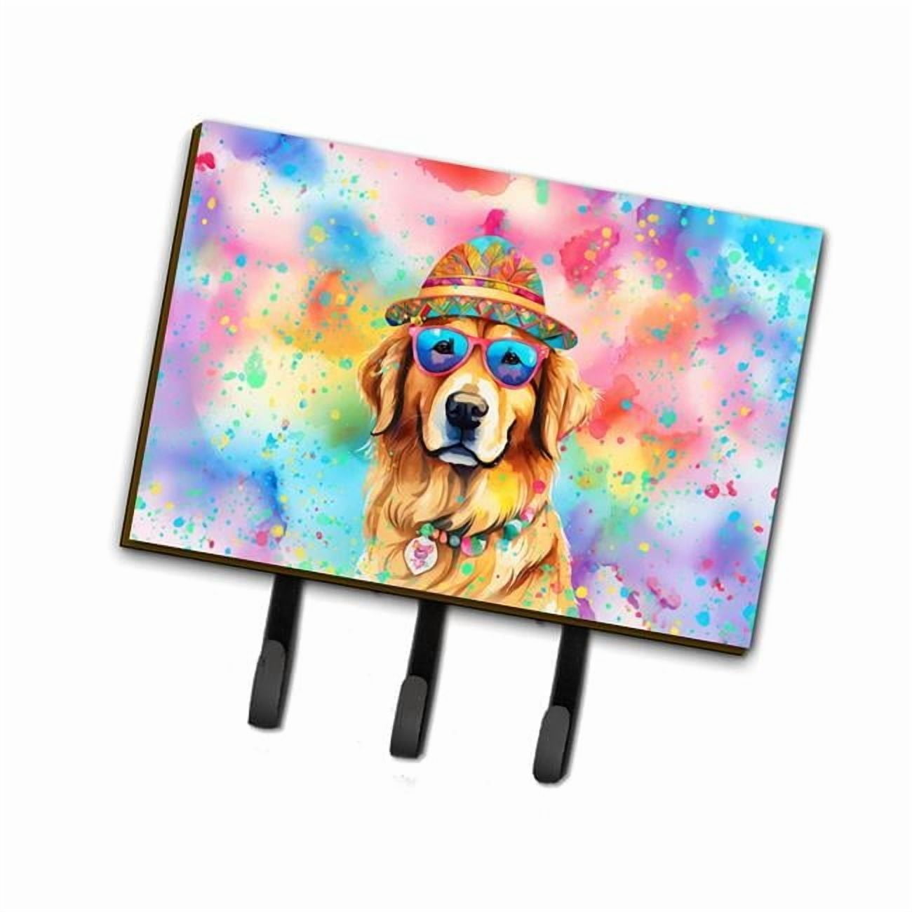 Golden Retriever Hippie Dawg Leash or Key Holder 6 in x 9 in