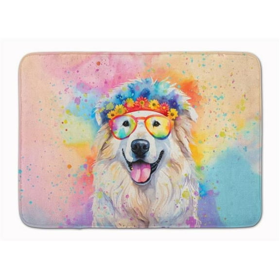 Carolines Treasures DAC2517RUG 19 x 27 in. Great Pyrenees Hippie Dawg Memory Foam Kitchen Mat