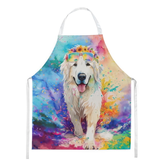Carolines Treasures DAC2518APRON 0.01 x 30 x 27 in. Unisex Great Pyrenees Hippie Dawg Apron