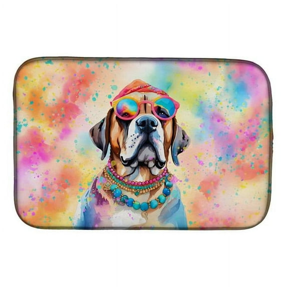 Carolines Treasures DAC2533DDM 0.2 x 21 x 14 in. Mastiff Hippie Dawg Dish Drying Mat