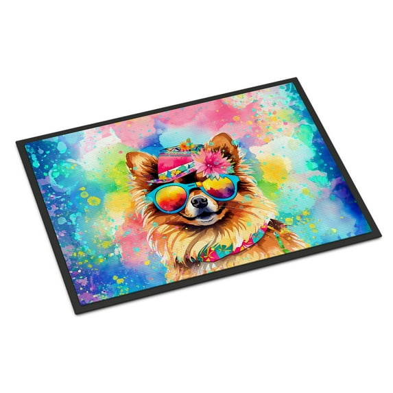 Carolines Treasures DAC2580JMAT 0.15 x 24 x 36 in. Hippie Dawg Indoor or Outdoor Mat