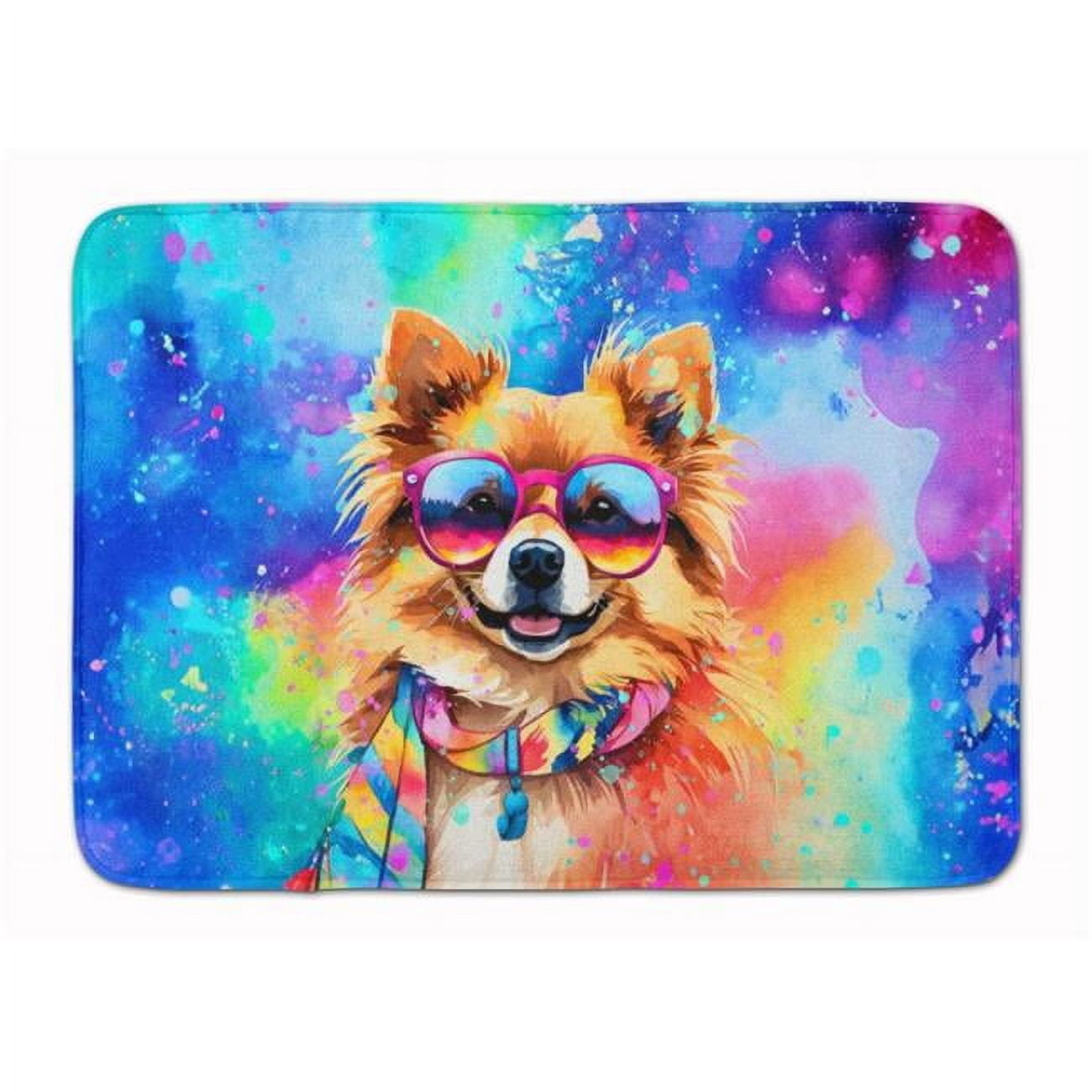 Carolines Treasures DAC2540RUG 19 x 27 in. Pomeranian Hippie Dawg Memory Foam Kitchen Mat