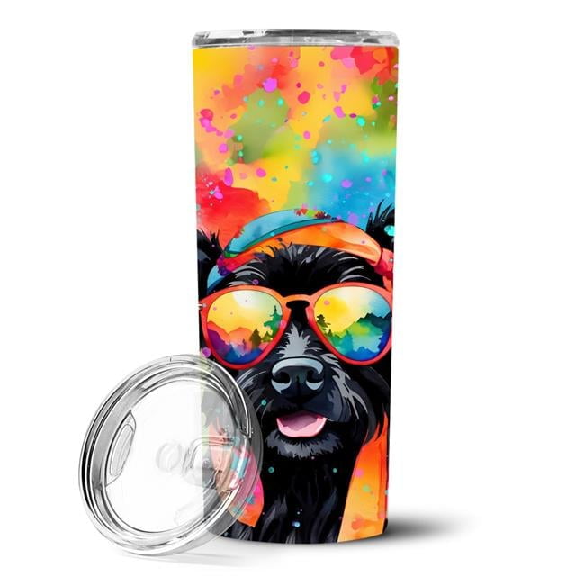 Carolines Treasures DAC2558TBL20 3 x 8.25 x 3 in. Scottish Terrier Hippie Dawg Stainless Steel Skinny Tumbler