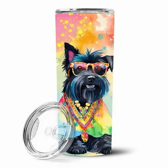 Carolines Treasures DAC2559TBL20 3 x 8.25 x 3 in. Scottish Terrier Hippie Dawg Stainless Steel Skinny Tumbler