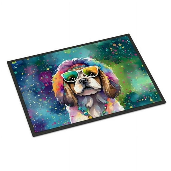 Carolines Treasures DAC2561JMAT 0.15 x 24 x 36 in. Shih Tzu Hippie Dawg Indoor or Outdoor Mat