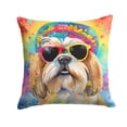 thumbnail image 1 of Shih Tzu Hippie Dawg Throw Pillow, 1 of 2
