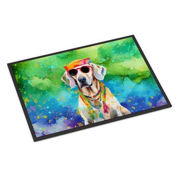 Carolines Treasures DAC2565MAT 0.15 x 18 x 27 in. Weimaraner Hippie Dawg Doormat