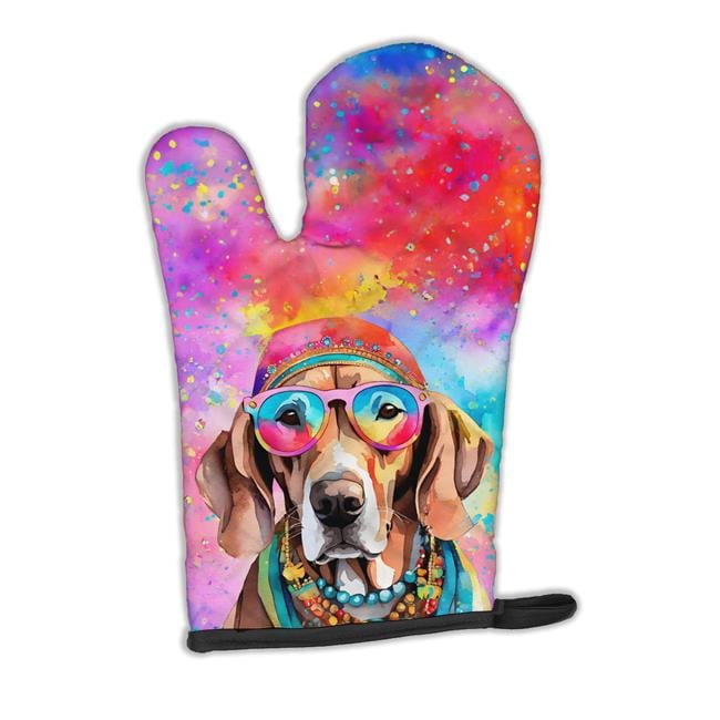 Carolines Treasures DAC2567OVMT 12 x 8.5 in. Unisex Weimaraner Hippie Dawg Polyester Oven Mitt