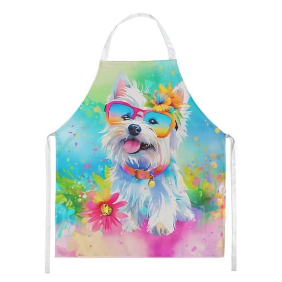 Carolines Treasures DAC2572APRON 0.01 x 30 x 27 in. Westie Hippie Dawg Apron