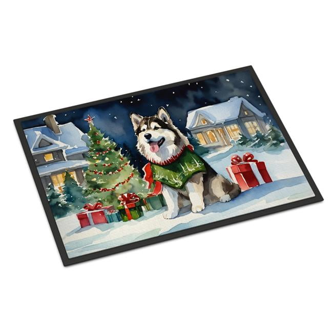 Carolines Treasures DAC2592MAT 0.15 x 18 x 27 in. Alaskan Malamute Cozy Christmas Doormat