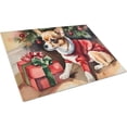 thumbnail image 1 of Chihuahua Cozy Christmas Glass Cutting Board Large 12 in x 15 in, 1 of 5
