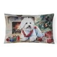 thumbnail image 1 of Coton De Tulear Cozy Christmas Throw Pillow 12 in x 16 in, 1 of 4