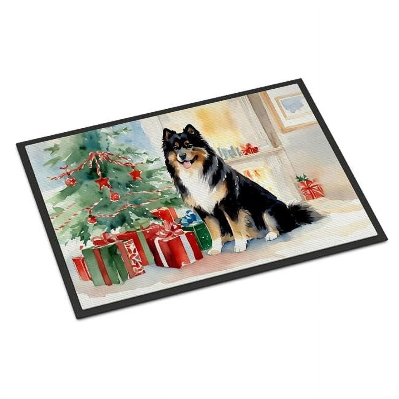 Carolines Treasures DAC2655MAT 0.15 x 18 x 27 in. Finnish Lapphund Cozy Christmas Doormat