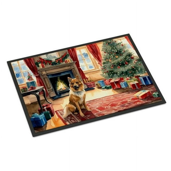 Carolines Treasures DAC2656MAT 0.15 x 18 x 27 in. Finnish Spitz Cozy Christmas Doormat