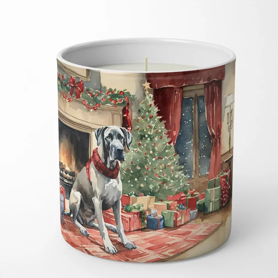Great Dane Cozy Christmas Decorative Soy Candle 3.25 in x 3.75 in