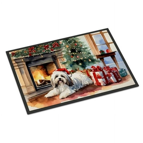 Carolines Treasures DAC2675MAT 0.15 x 18 x 27 in. Havanese Cozy Christmas Doormat