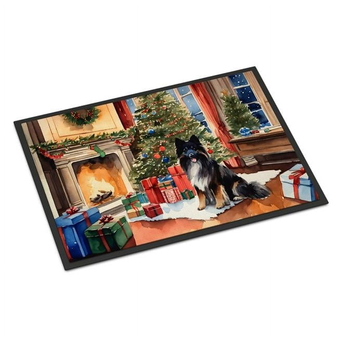 Carolines Treasures DAC2691MAT 18 x 27 in. Keeshond Cozy Christmas Doormat