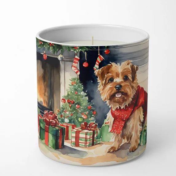Carolines Treasures DAC2710CDL 3.25 x 3.75 x 3.25 in. Norfolk Terrier Cozy Christmas Decorative Soy Candle