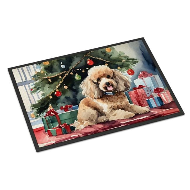 Carolines Treasures DAC2726MAT 18 x 27 in. Poodle Cozy Christmas Doormat