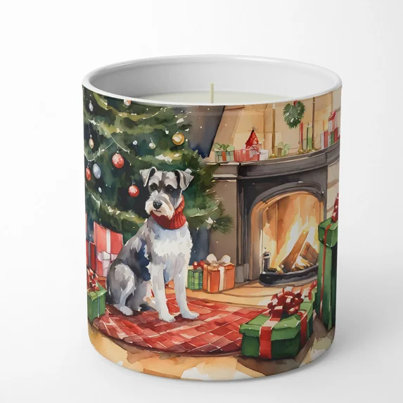 Carolines Treasures DAC2740CDL 3.25 x 3.75 x 3.25 in. Schnauzer Cozy Christmas Decorative Soy Candle