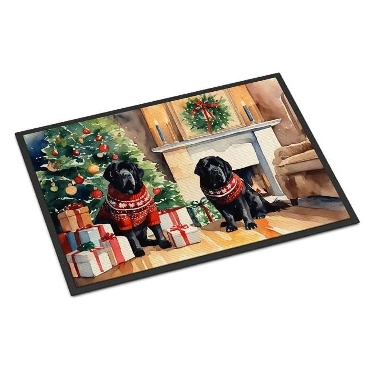 Carolines Treasures DAC2756MAT 0.15 x 18 x 27 in. Tibetan Mastiff Cozy Christmas Doormat