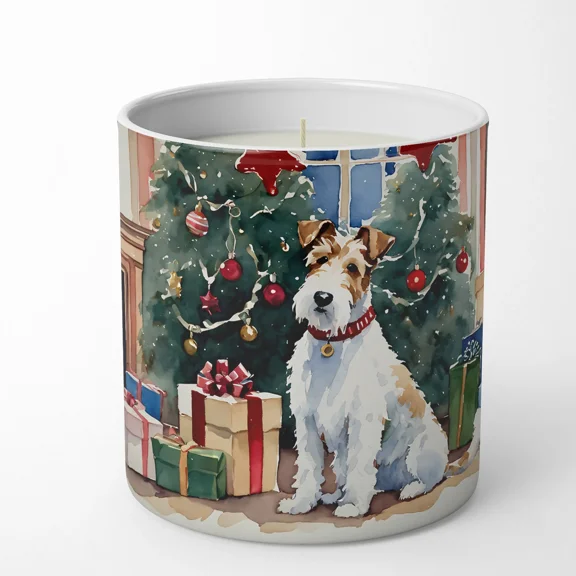 Fox Terrier Cozy Christmas Decorative Soy Candle