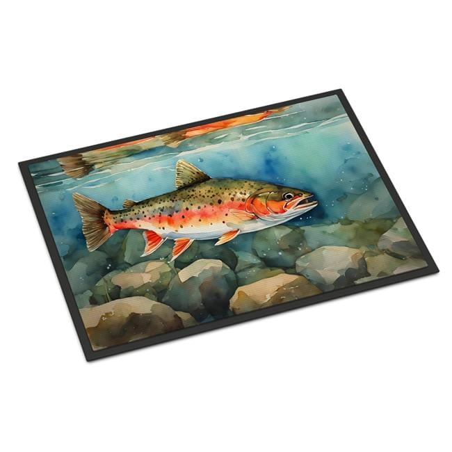 Carolines Treasures DAC2774MAT 0.15 x 18 x 27 in. Brook Trout Doormat