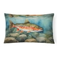 thumbnail image 1 of Brook Trout Throw Pillow 12 in x 16 in, 1 of 4