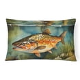 thumbnail image 1 of Brown Trout Throw Pillow 12 in x 16 in, 1 of 4