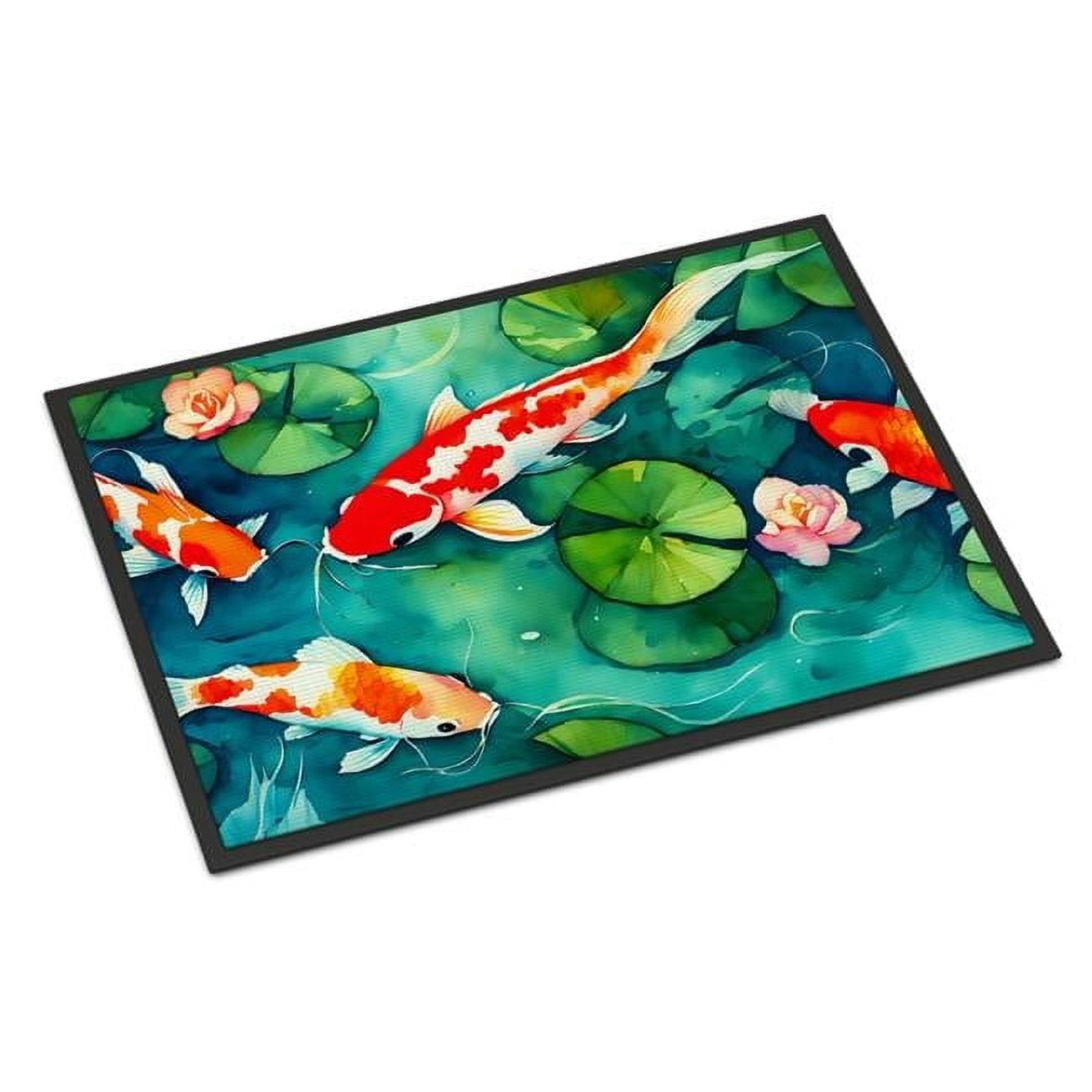 Carolines Treasures DAC2801MAT 0.15 x 18 x 27 in. Koi Fish Doormat