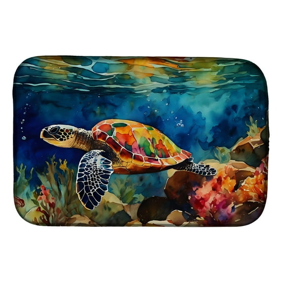 Carolines Treasures DAC2808DDM 21 x 14 in. Loggerhead Sea Turtle Dish Drying Mat
